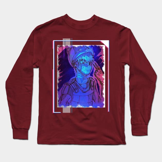 Boy anime aesthetic Long Sleeve T-Shirt by Estef Mos Art